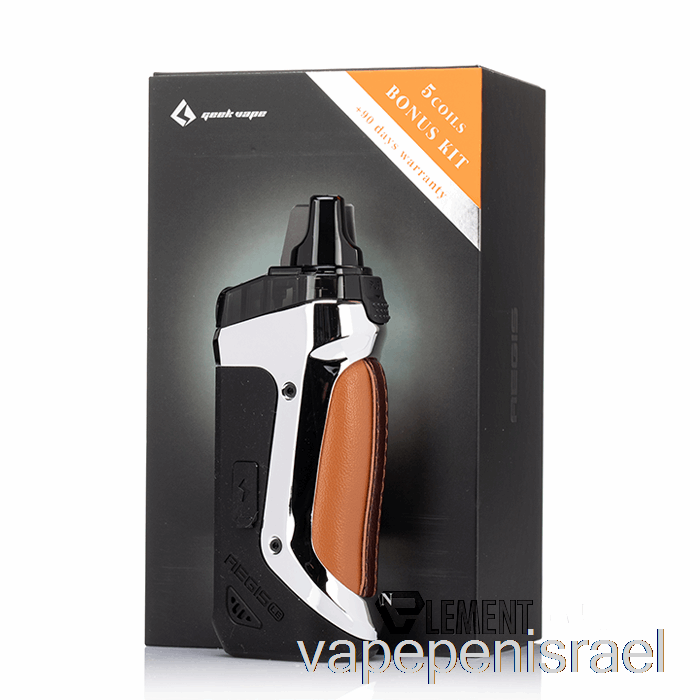Vape Israel Geek Vape Aegis Boost חד פעמי 40W Pod Mod Kit Le Bonus Kit - כסף